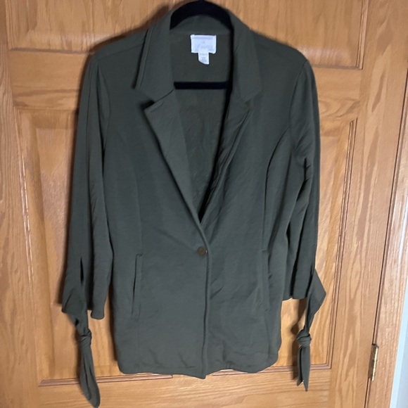 Caslon Olive Green Blazer Size Large - Picture 4 of 6